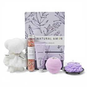 NATURAL AMOR LOS ANGELES Lavender Spa Gift Set with 6 pieces