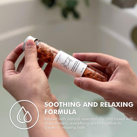 NATURAL AMOR peppermint bath salt in a jar