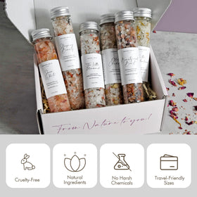 NATURAL AMOR rose bath salt with dried flowers