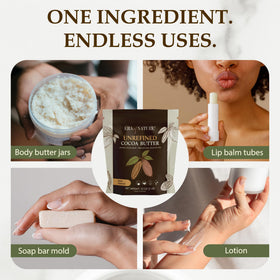 Natural chocolate scent of Era of Nature Cocoa Butter Raw