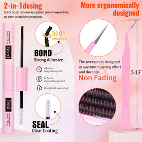 Natural look achieved with Geeneiya Full Lash Extension Kit