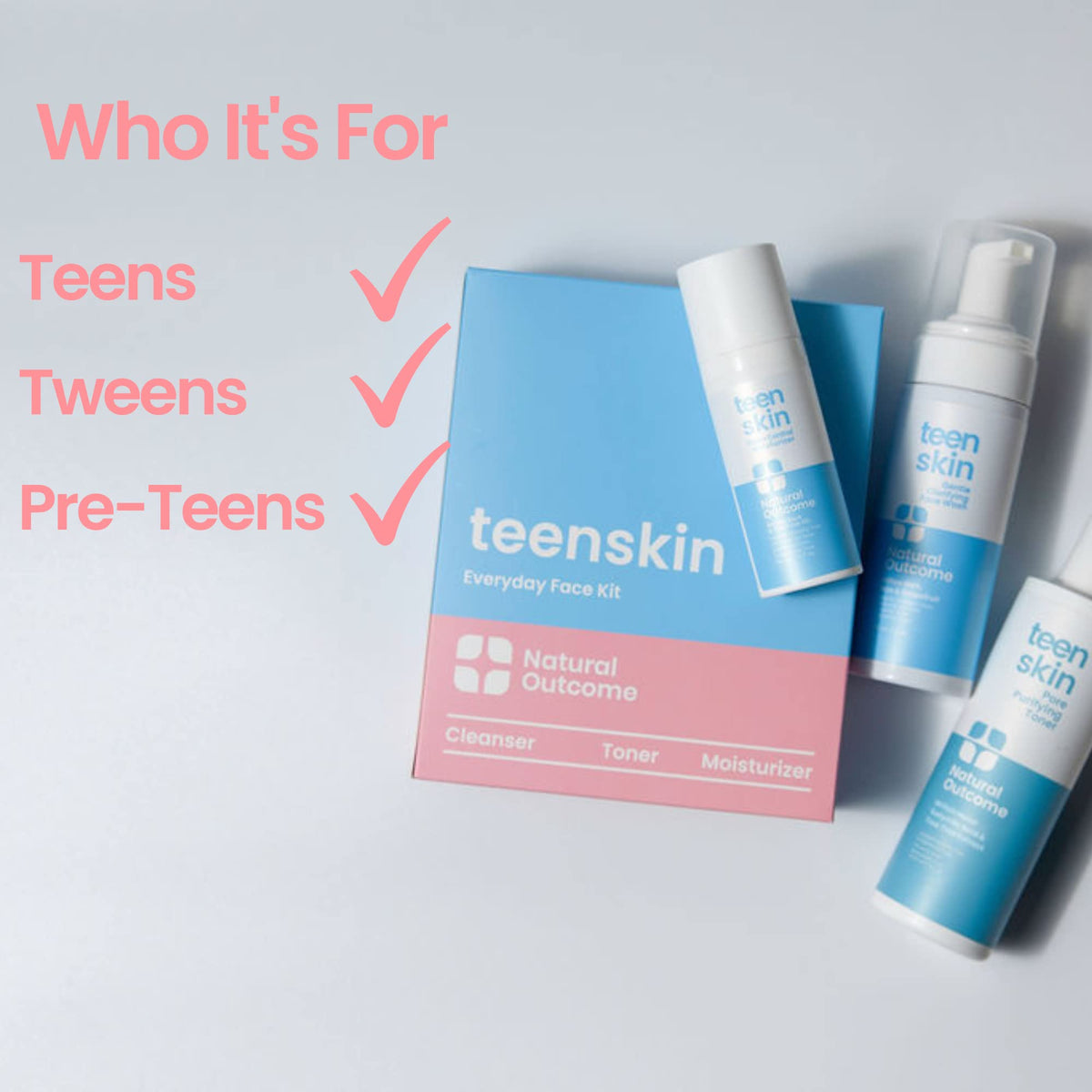 Natural Outcome Teen Skin Care Kit contents overview