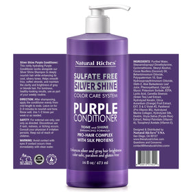 Natural Riches Purple Conditioner bottle close-up