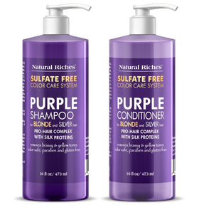 Natural Riches Purple Shampoo 16 Fl Oz front view
