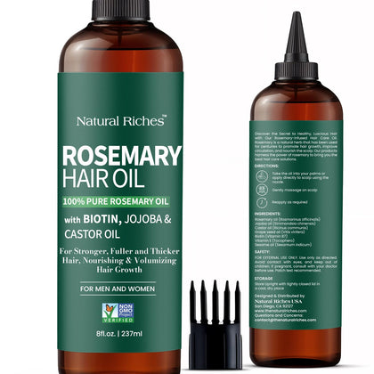 Natural Riches Rosemary Hair Growth Oil 8 Fl Oz front view