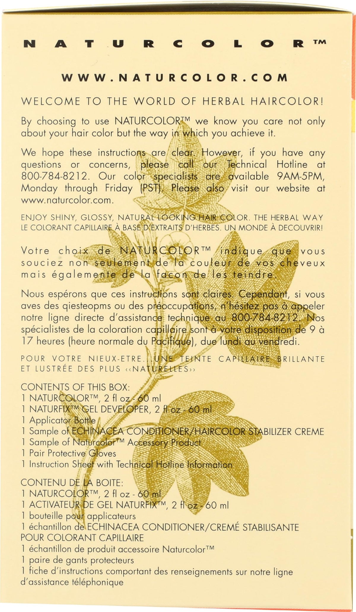 Naturcolor hair dye in various shades