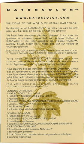 Naturcolor packaging back view showing directions