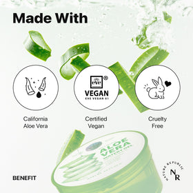 Nature Republic Aloe Vera Gel in use on face