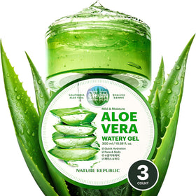 Nature Republic Aloe Vera Watery Gel 3 PCS front view packaging
