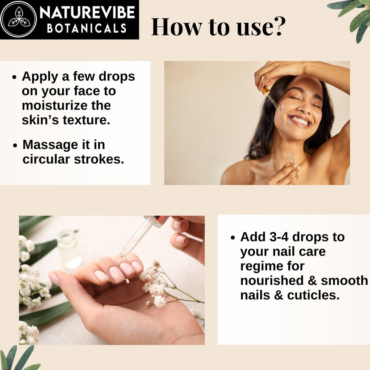 Naturevibe Botanicals Castor Rosemary Oil packaging details