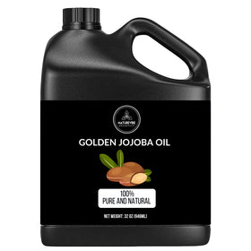Naturevibe Botanicals Golden Jojoba Oil 32 oz front view