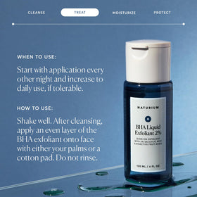 Naturium BHA Liquid Exfoliant 2% back view of packaging