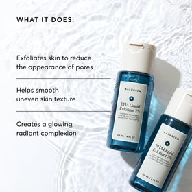 Naturium BHA Liquid Exfoliant 2% side view showing liquid texture