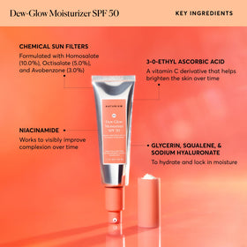 Naturium Dew-Glow Moisturizer SPF 50 texture on skin
