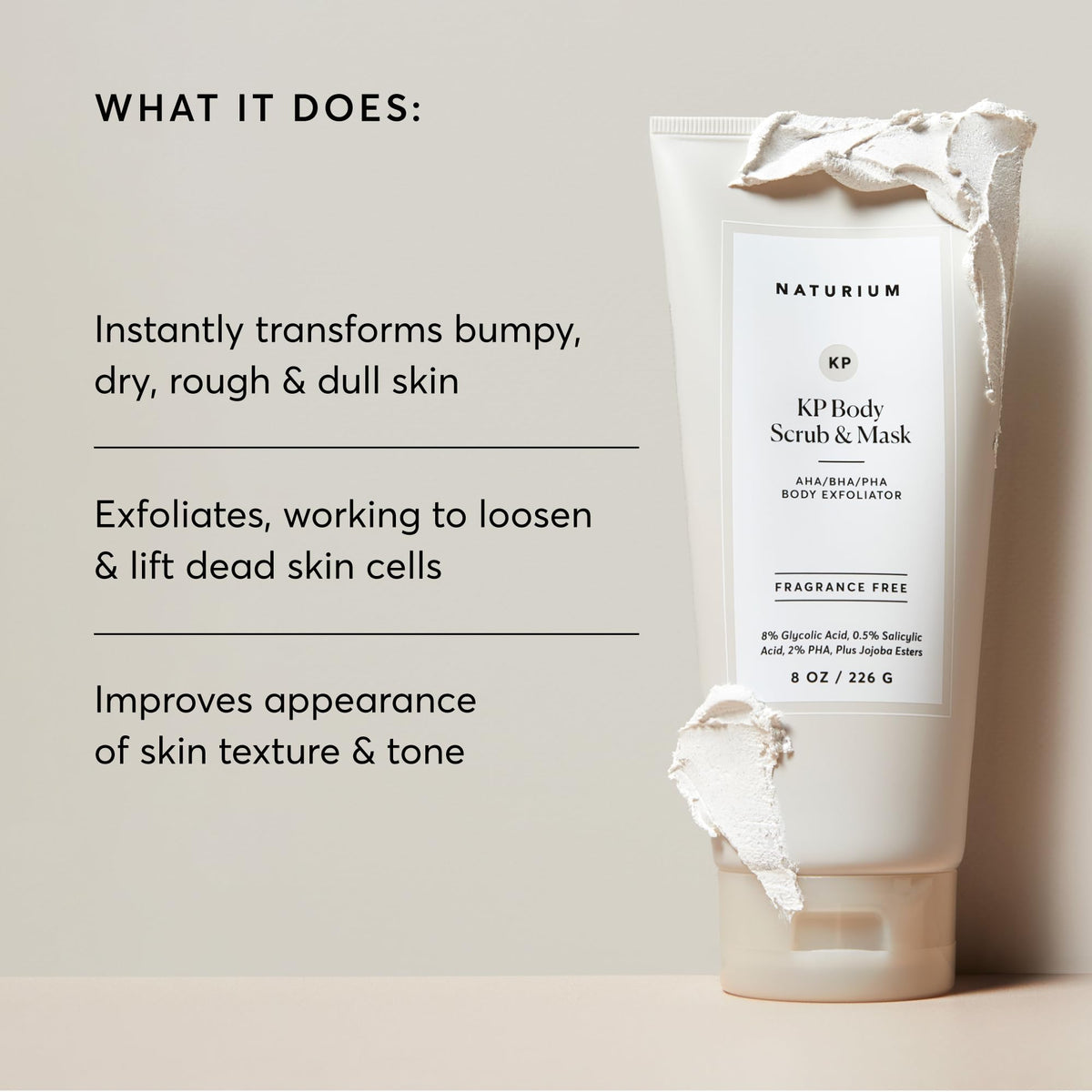 Naturium KP Body Scrub & Mask 8 oz side view