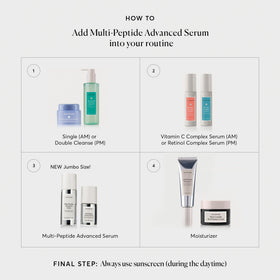 Naturium Multi-Peptide Advanced Serum Jumbo with other skincare products