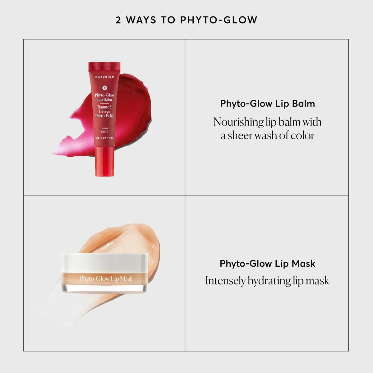 Naturium Phyto-Glow Lip Balm 0.34 oz Lychee lifestyle scene