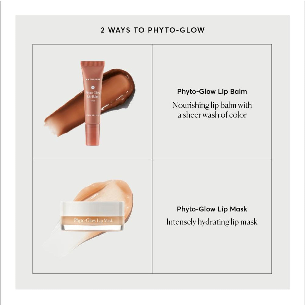 Naturium Phyto-Glow Lip Balm in hand showing application