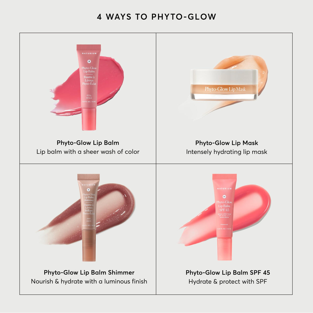 Naturium Phyto-Glow Lip Balm Shimmer 10 mL in use on lips