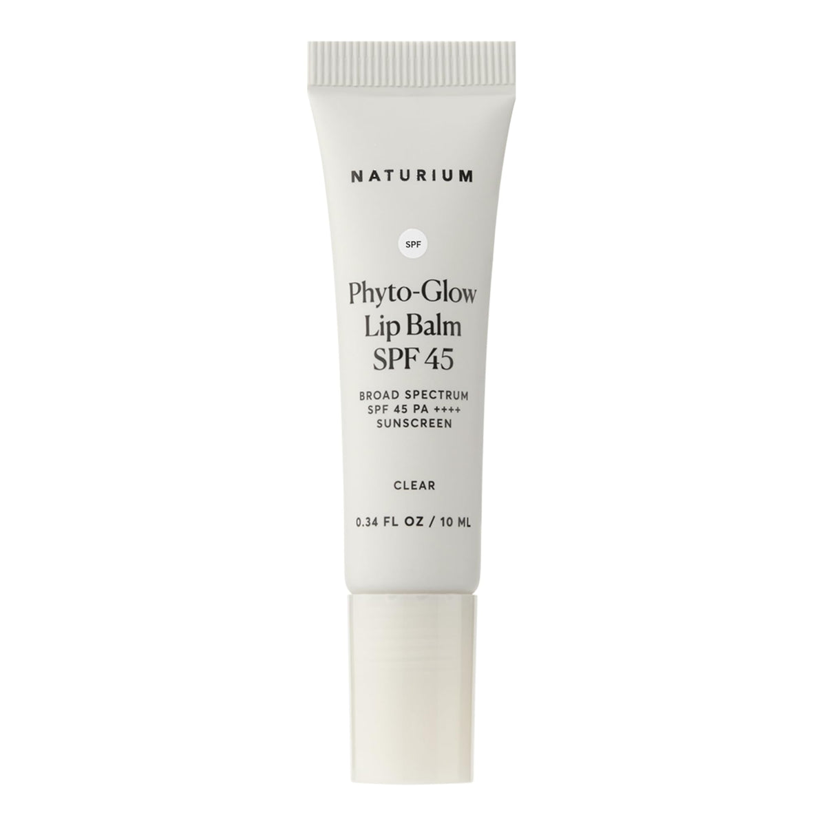 Naturium Phyto-Glow Lip Balm SPF 45 clear packaging front view