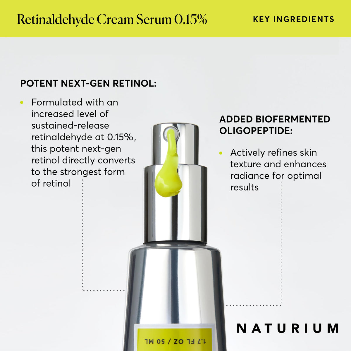 Naturium Retinaldehyde Cream Serum 0.15% with skincare products
