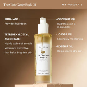 Naturium The Glow Getter Body Oil 3.4 oz in lifestyle setting