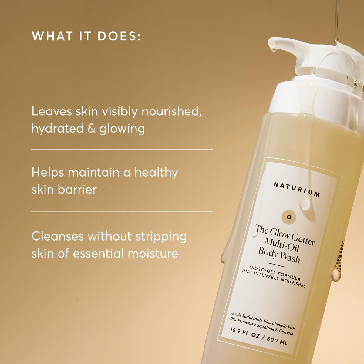 Naturium The Glow Getter Multi-Oil Hydrating Body Wash side view