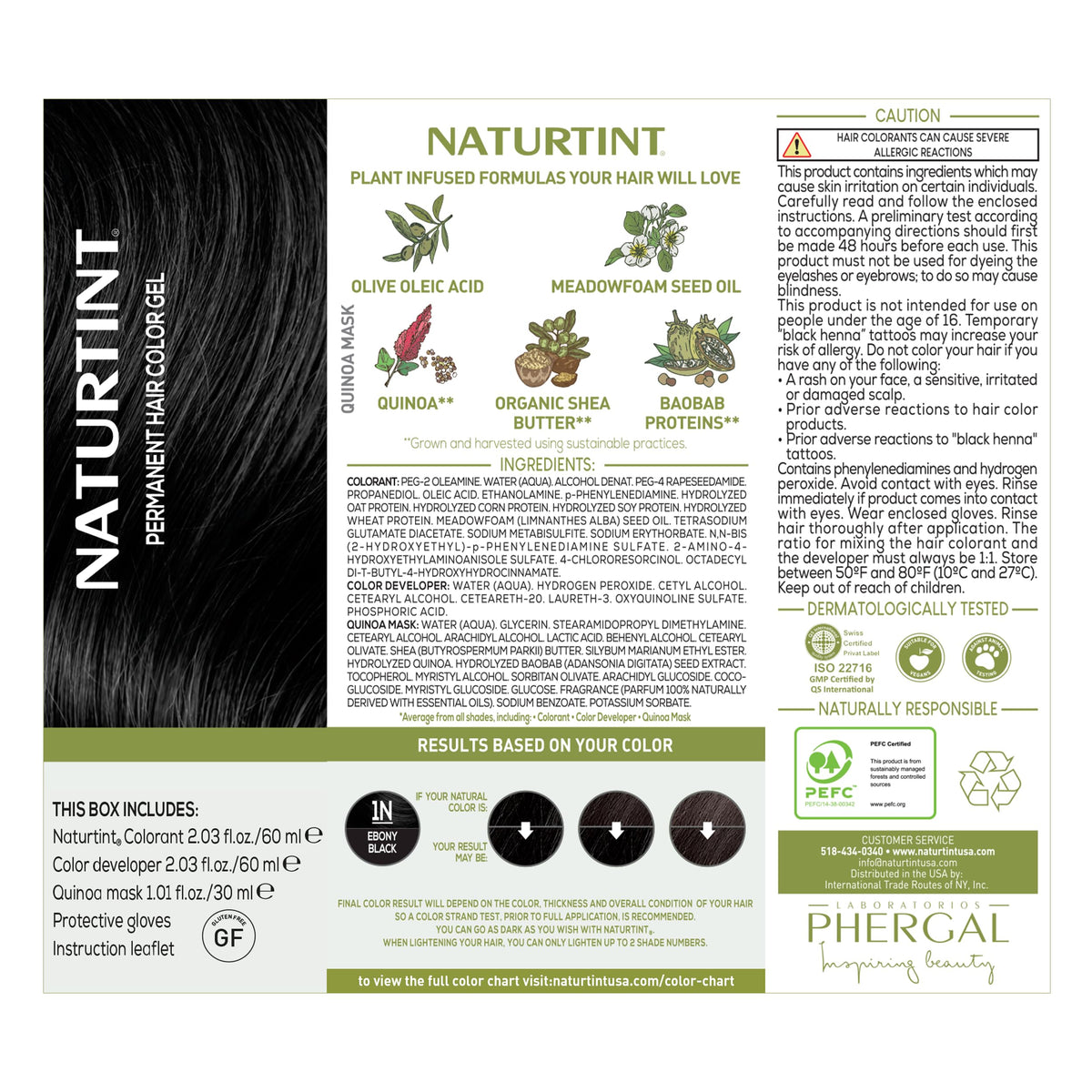 Naturtint 1N Ebony Black product packaging