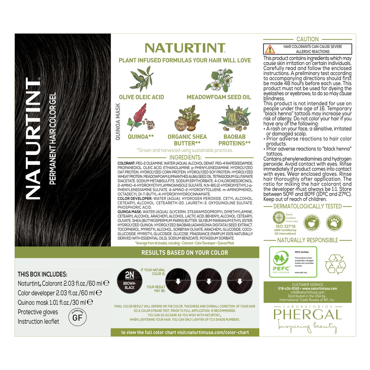 Naturtint 2N Brown Black hair colour results