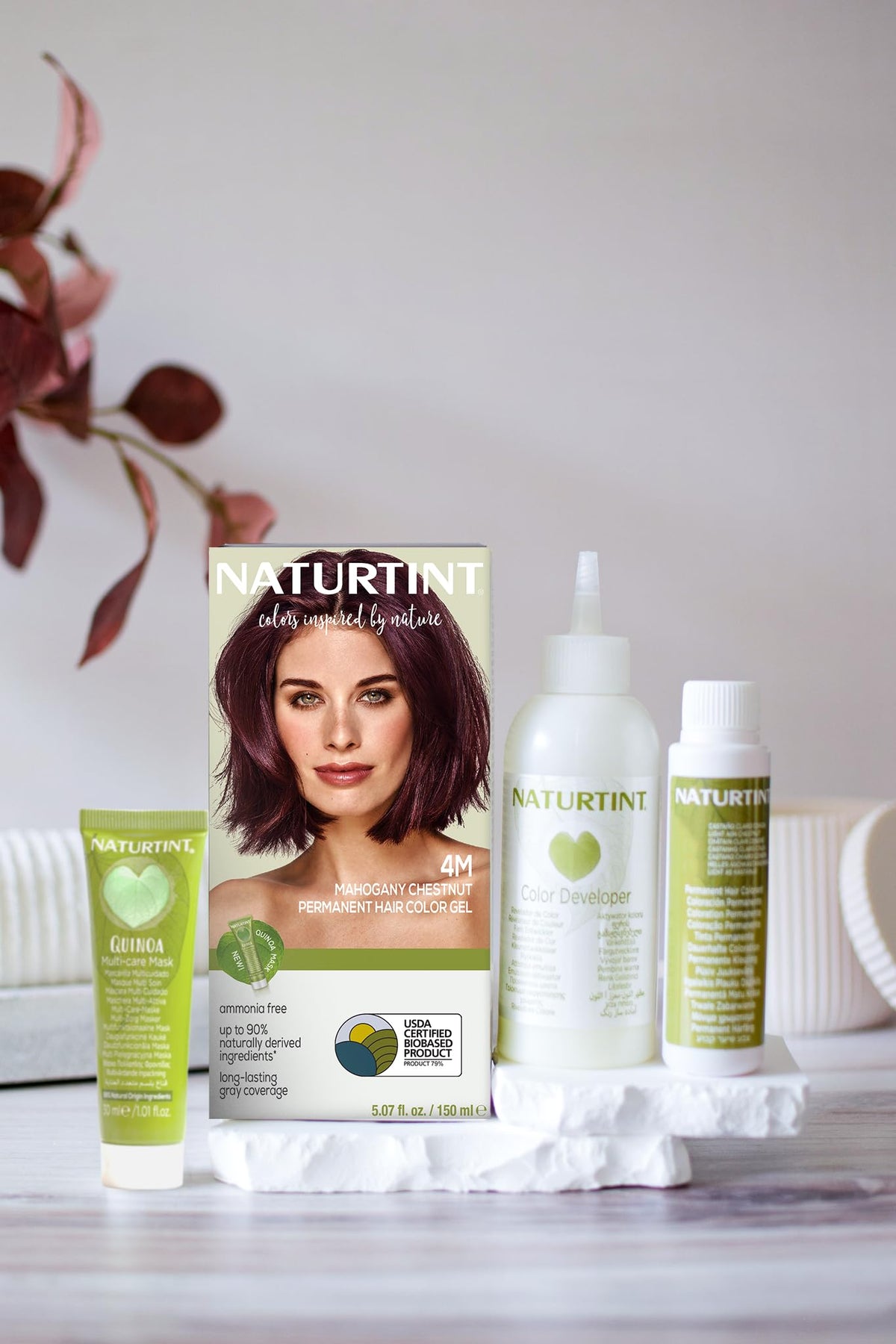 Naturtint 4M Mahogany Chestnut hair colour application instructions