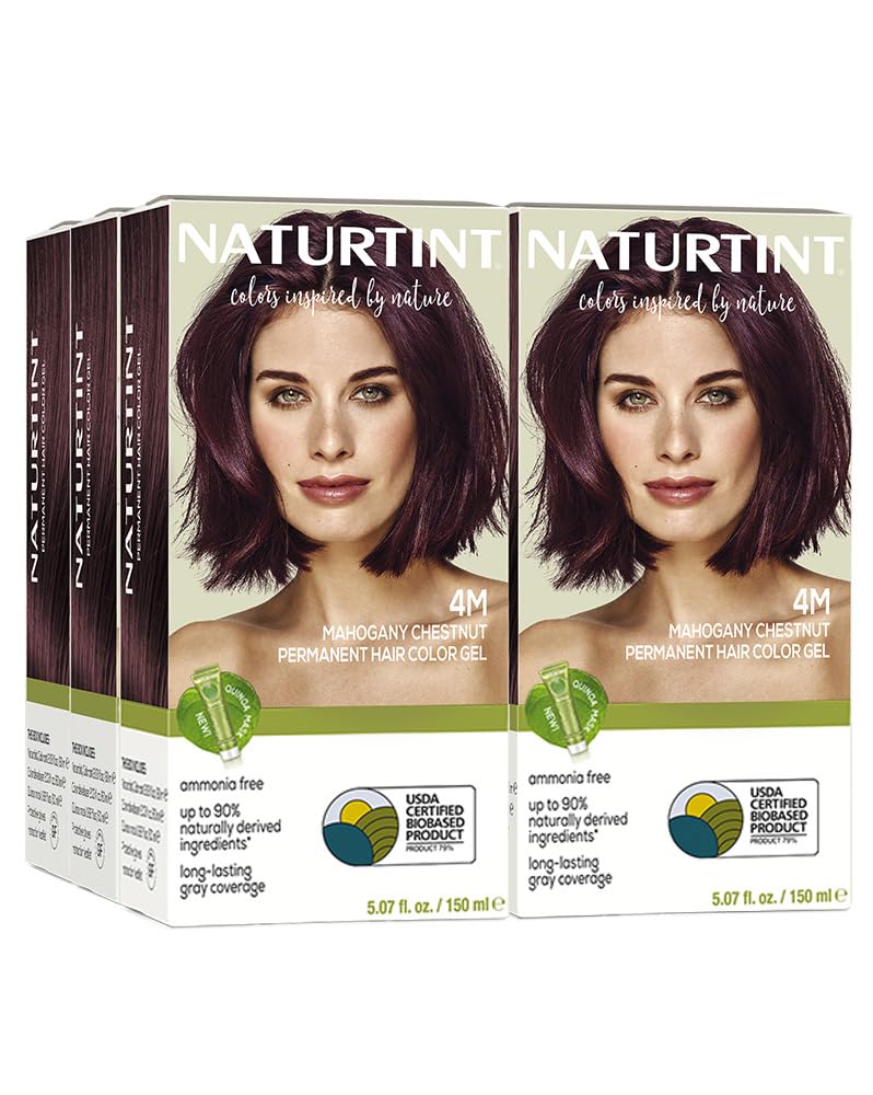 Naturtint 4M Mahogany Chestnut Permanent Hair Colour pack front view