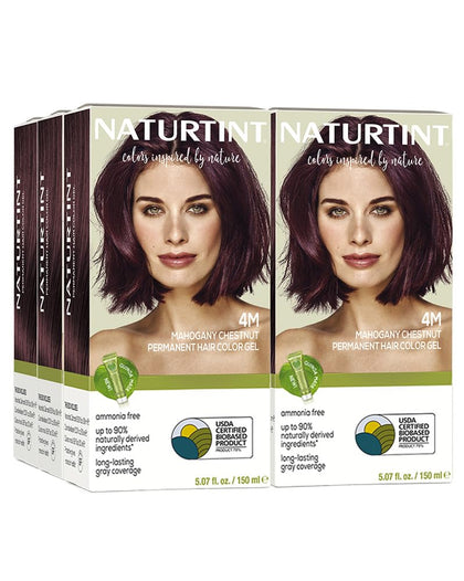 Naturtint 4M Mahogany Chestnut Permanent Hair Colour pack front view