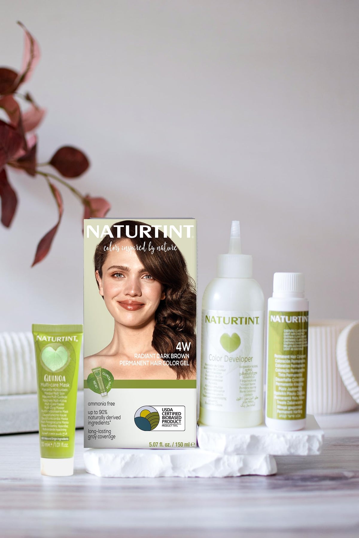 Naturtint 4W Radiant Dark Brown hair colour application process