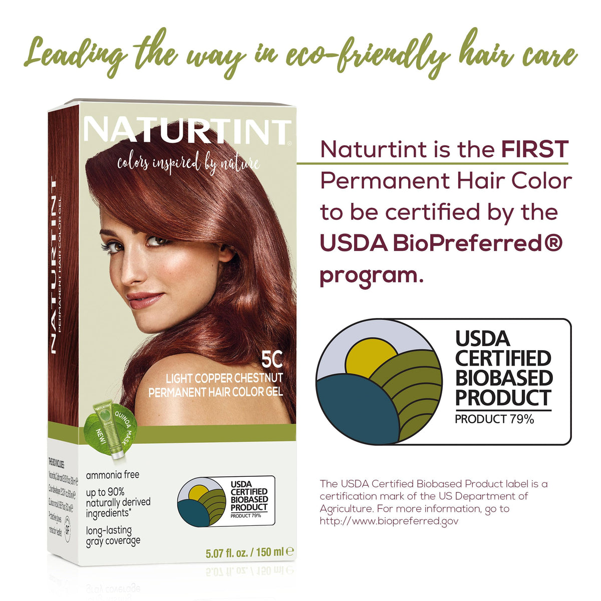Naturtint 5C Light Copper Chestnut application instructions on the back