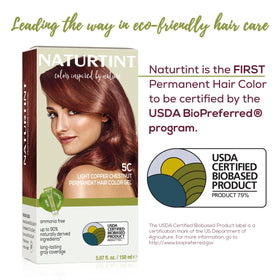 Naturtint 5C Light Copper Chestnut application instructions on the back