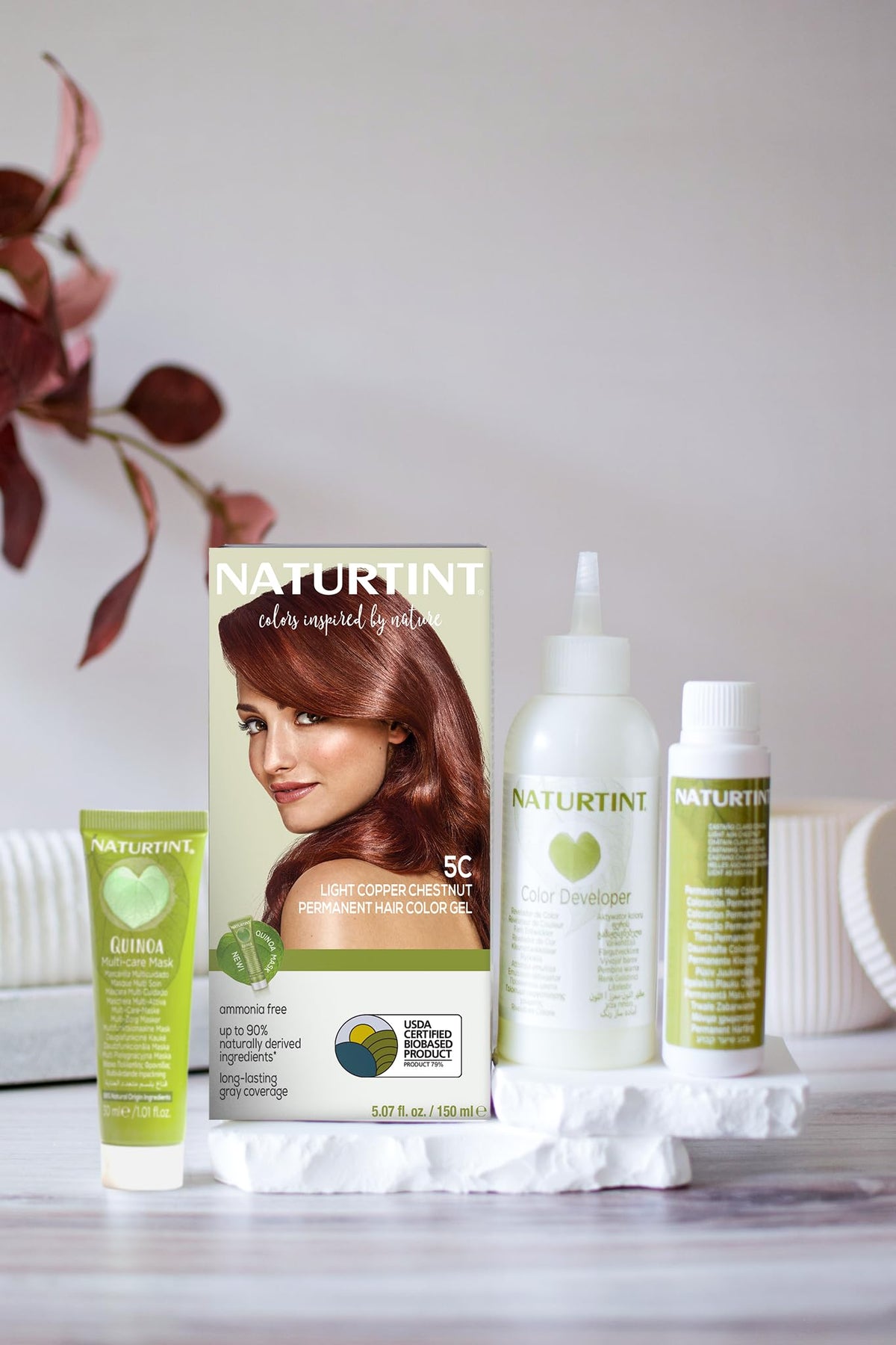 Naturtint 5C Light Copper Chestnut side view showing ingredients