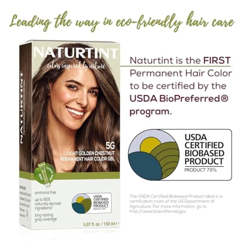 Naturtint 5G Light Golden Chestnut hair colour results on hair