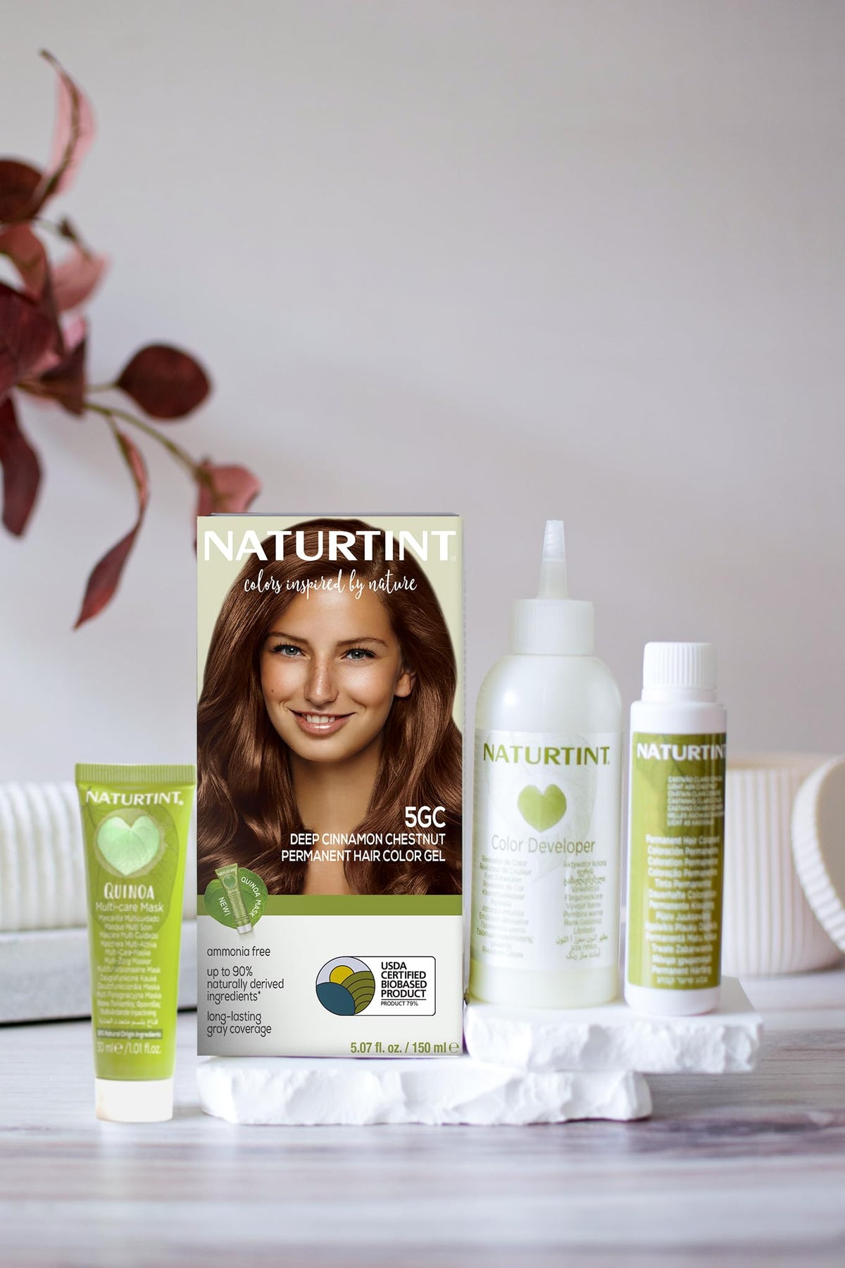Naturtint 5GC Deep Cinnamon Chestnut hair colour application instructions