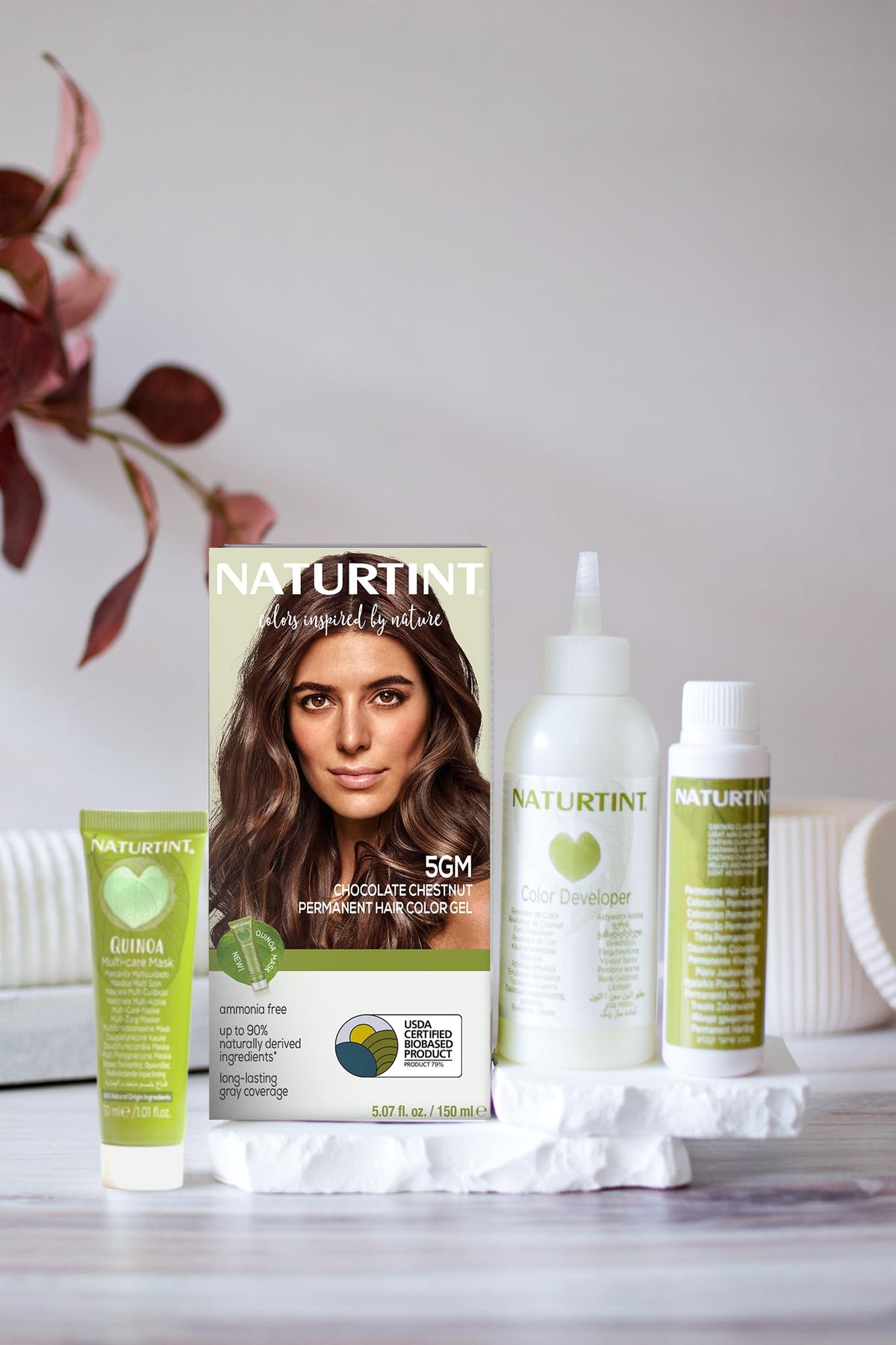Naturtint 5GM Chocolate Chestnut hair colour application process