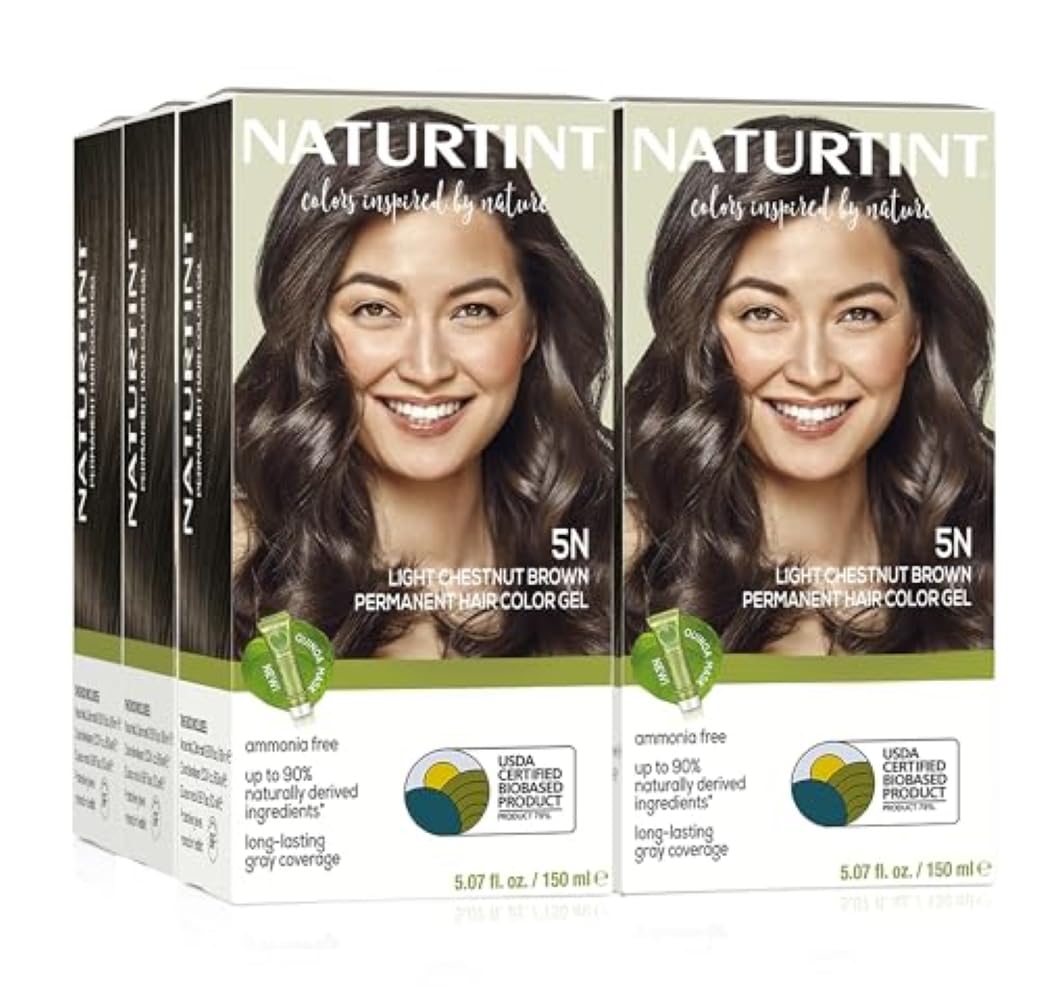 Naturtint 5N Light Chestnut Brown Permanent Hair Colour Pack of 6 front view