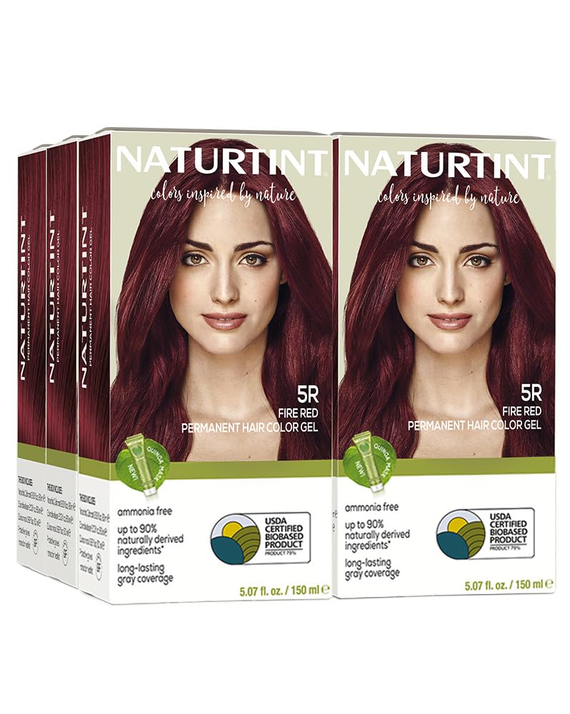 Naturtint 5R Fire Red Permanent Hair Colour pack front view
