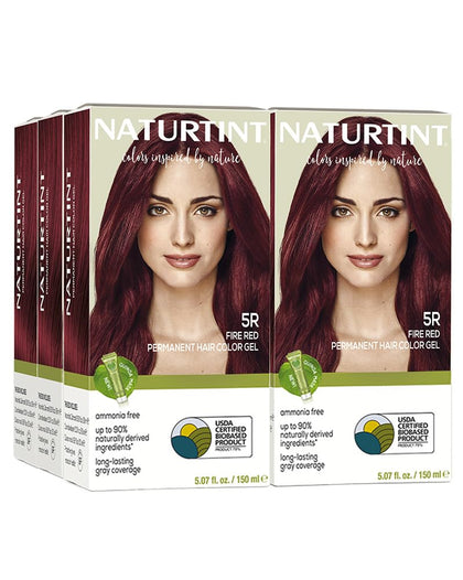 Naturtint 5R Fire Red Permanent Hair Colour pack front view