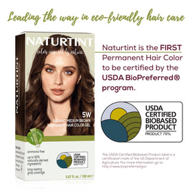 Naturtint 5W Radiant Medium Brown swatch on hair