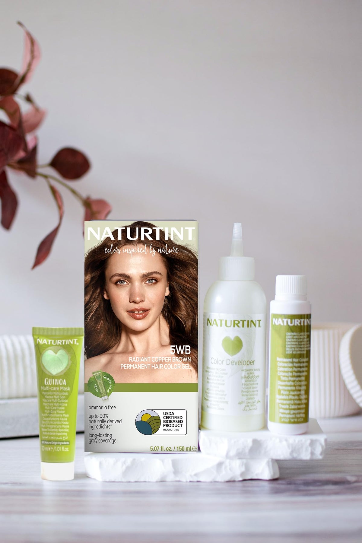 Naturtint 5WB Radiant Copper Brown hair colour application process
