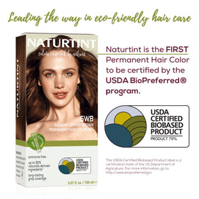 Naturtint 5WB Radiant Copper Brown hair colour results on hair