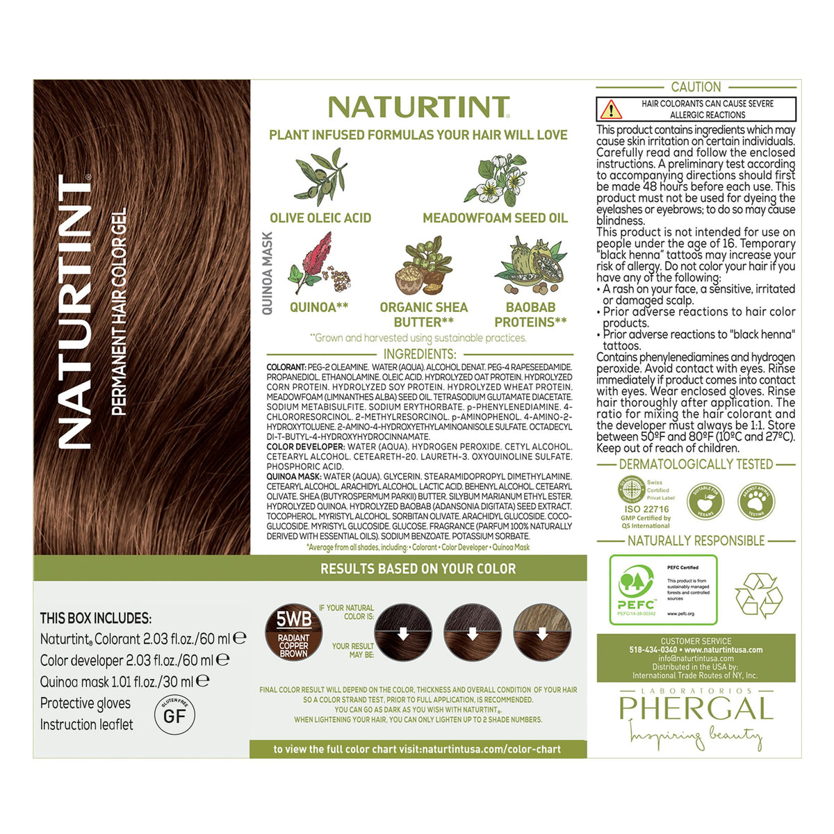 Naturtint 5WB Radiant Copper Brown ingredients list