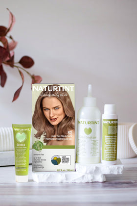 Naturtint 6G Dark Golden Blonde hair colour application process