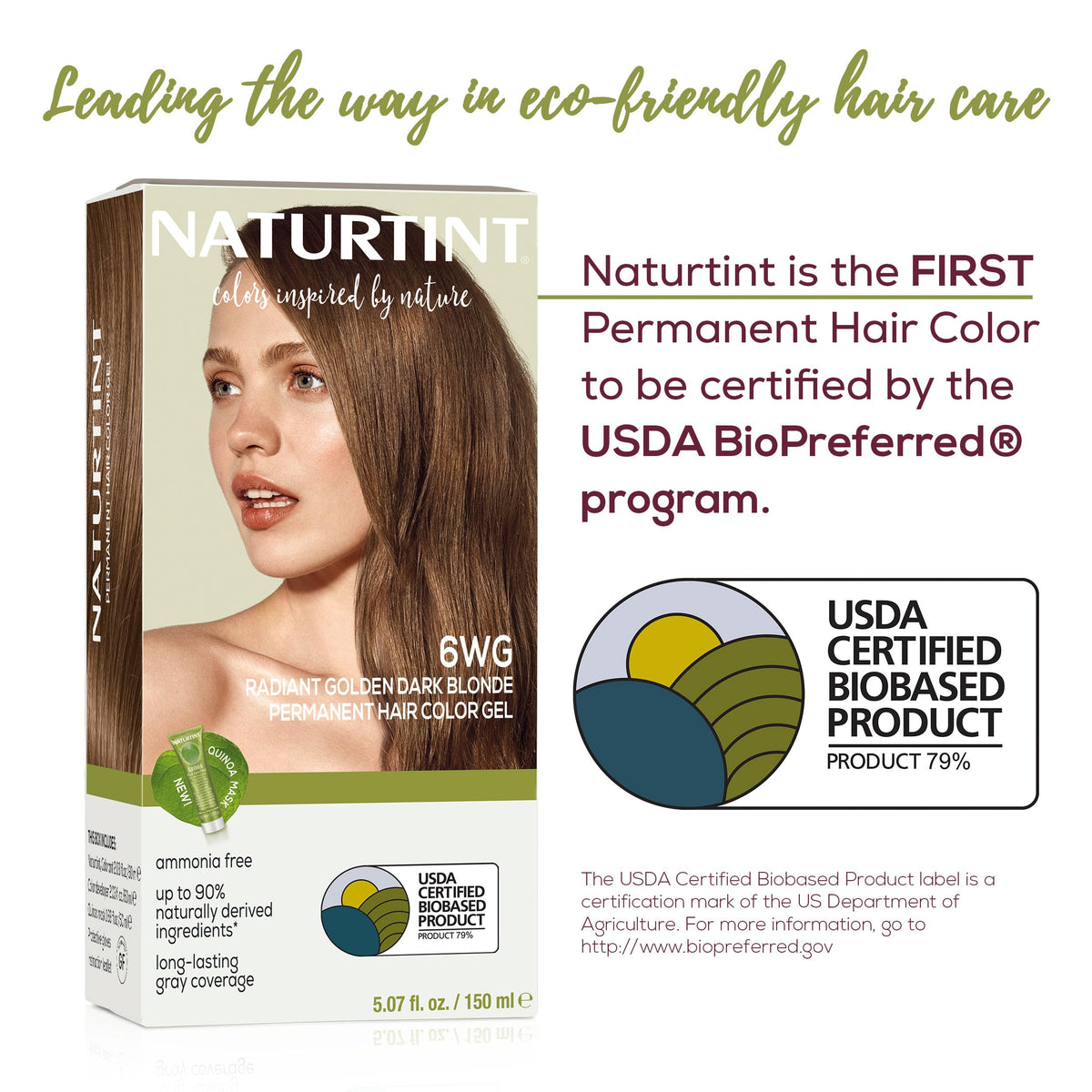 Naturtint 6WG hair colour application process with model