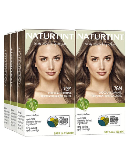 Naturtint 7GM Chocolate Caramel Permanent Hair Colour Pack of 6 front view