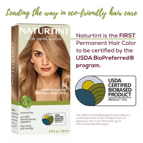 Naturtint 8G Sandy Golden Blonde hair colour application process